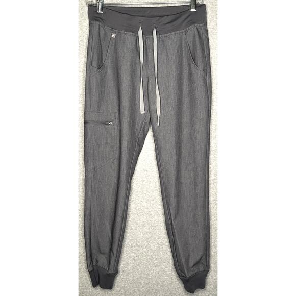 Figs women’s grey scrub pants jogger drawstring elastic waist 5 pockets XS - Picture 1 of 8